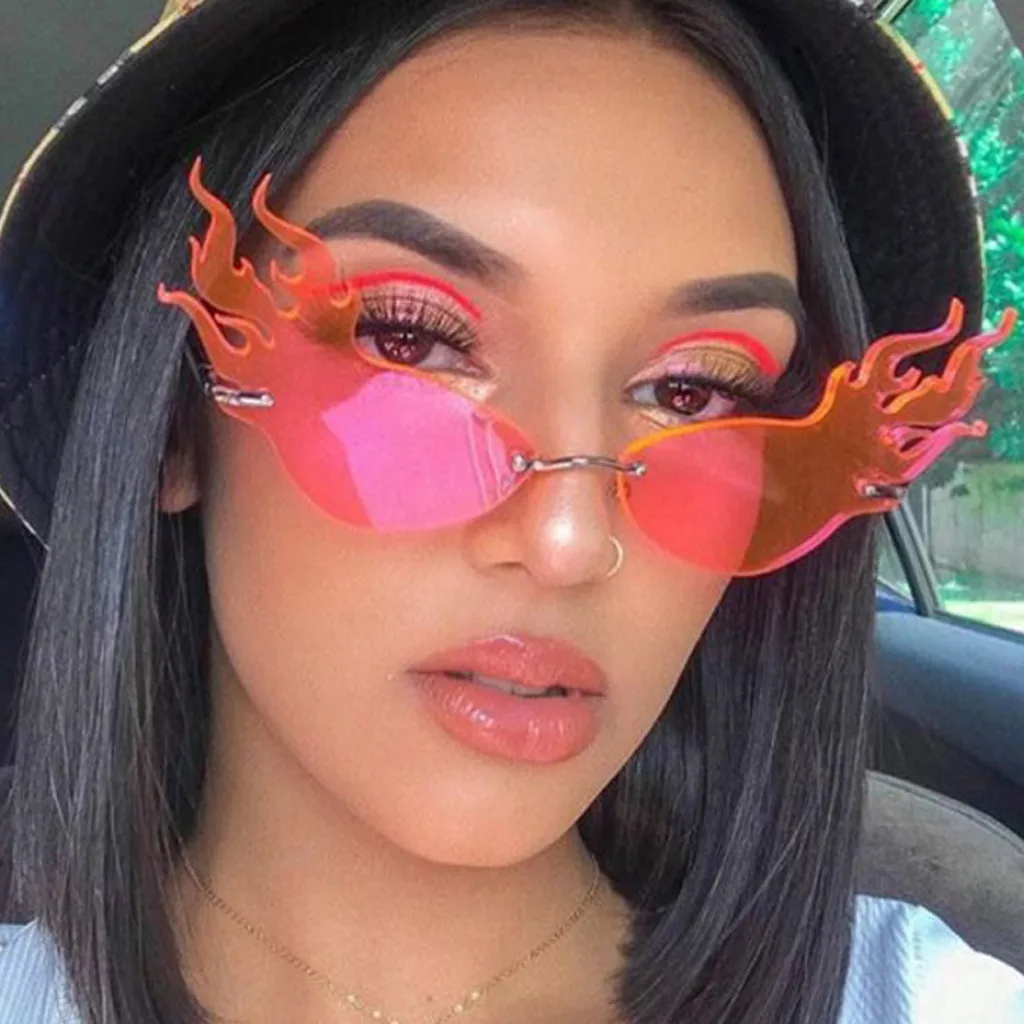 Модные нестандартные мужские и женские солнцезащитные очки кошачий глаз