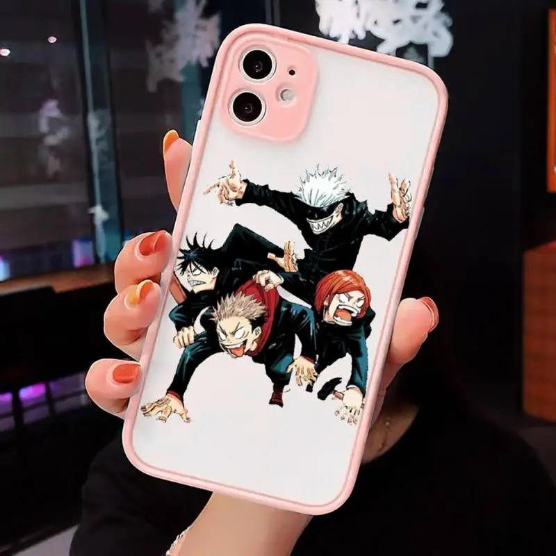 

Jujutsu Kaisen Anime Yuji Itadori Phone Cases matte transparent For iphone 7 8 11 12 plus mini x xs xr pro max cover