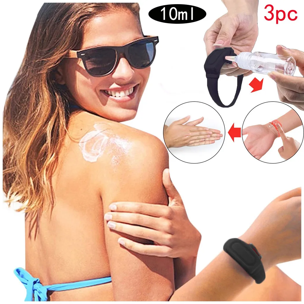 Мини Силиконовый браслет переносной дезинфицирующее средство для рук