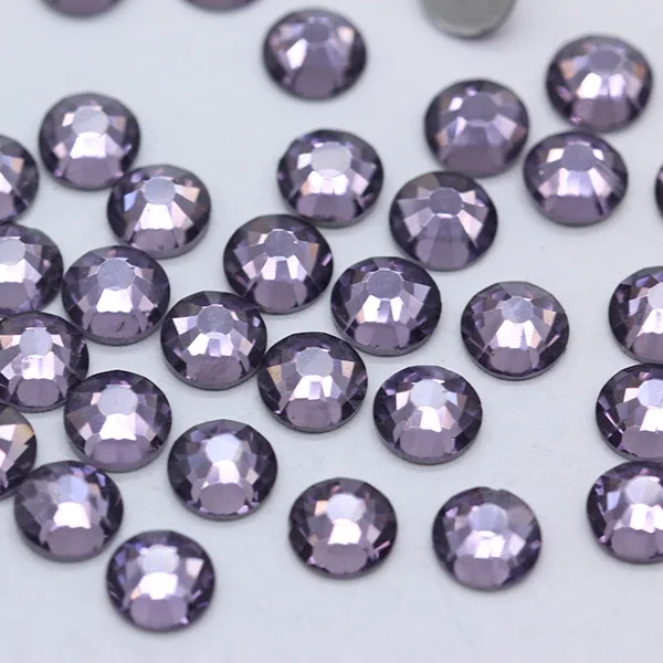 SS3-SS34 фиолетовый не требуют горячей фиксации Стразы задняя клея с украшением в