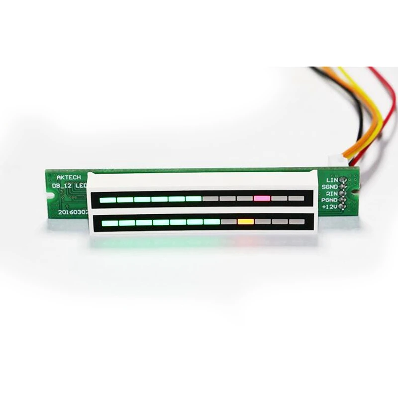 HFES мини двойной 12 уровень индикатор VU метр стерео усилитель доска регулируемый