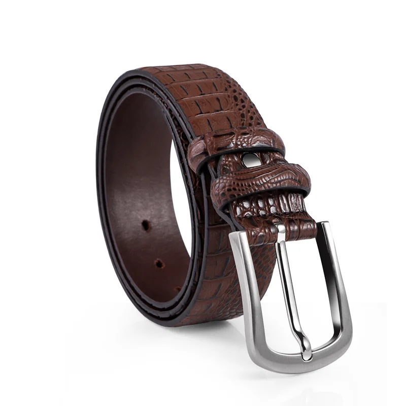 

Men's leather belt,Elite Crocodile Belt and Cattle Leather Leisure Belt 2019 New Belt luxury fashion Men's belt