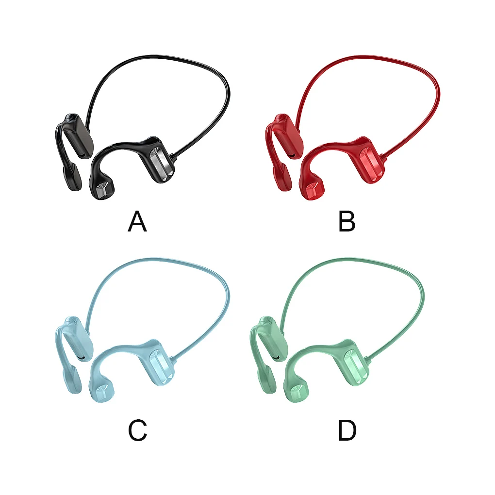 

Bone Conduction Earphone Bluetooth-compatible Open-ear Headset Cycling Sports Call Headphone with Microphone Black