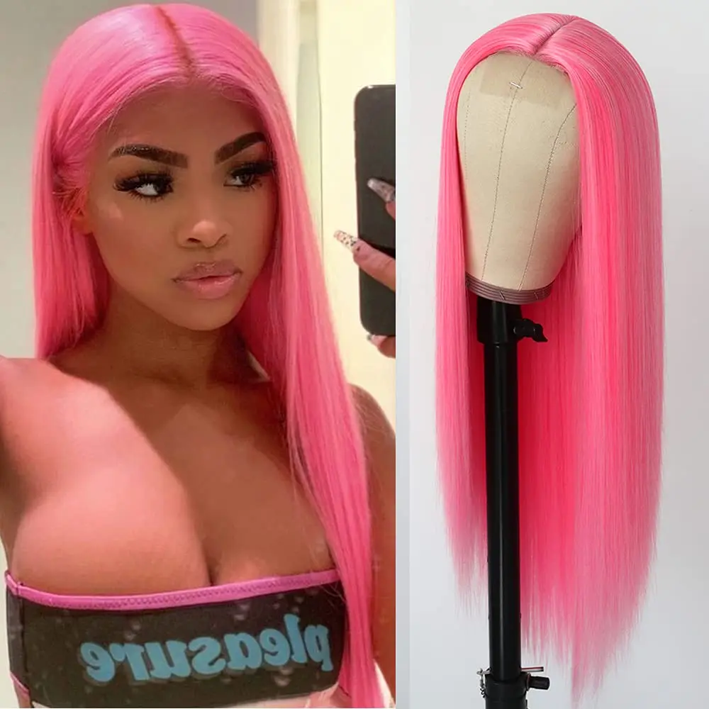 Straight Light Red Lace Front Wig Human Hair 100% Brazilian Virgin Remy Hair 10-30inch blue Lace Wigs For Black Woman TODAY ONLY
