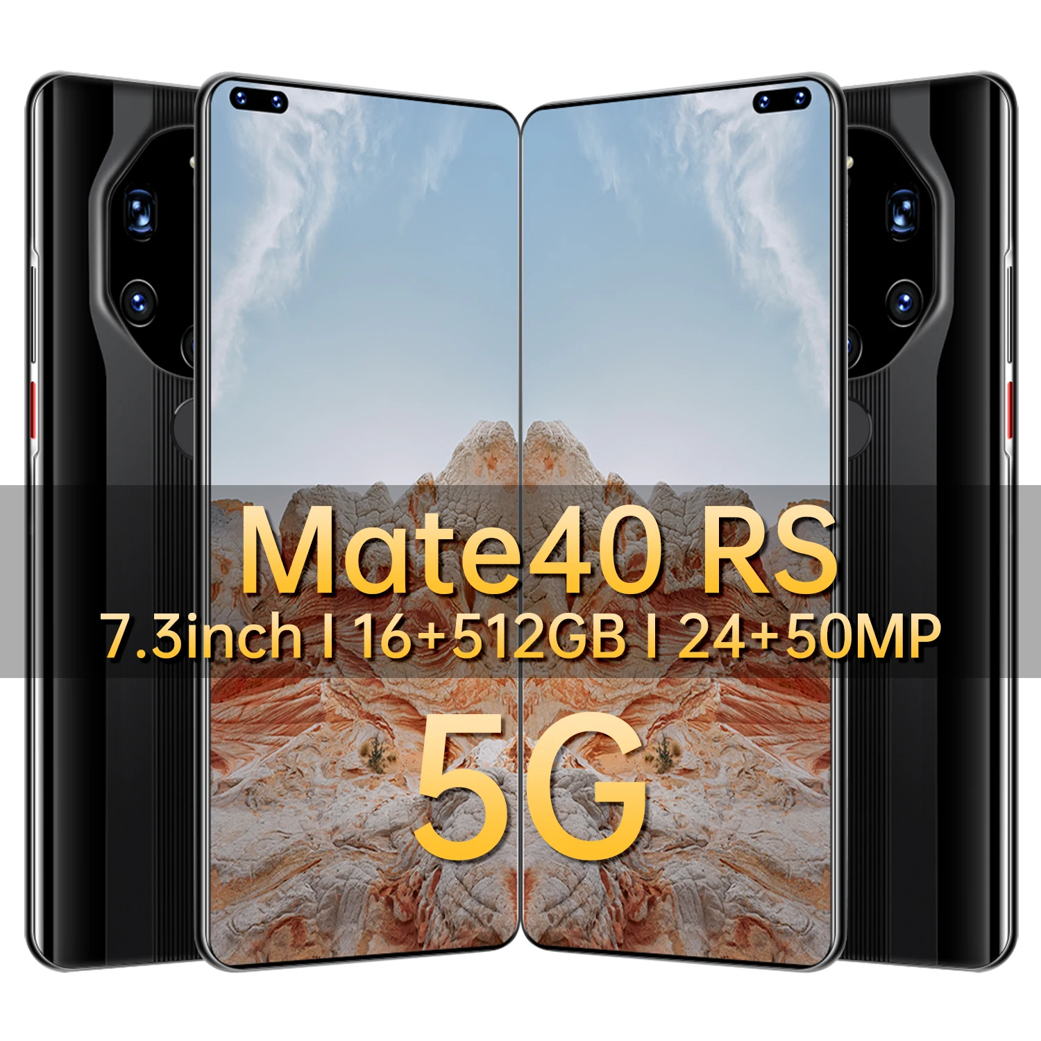 

Global Version Mate40 RS 7.3Inch Dual SIM Smartphone 6800mAh Android10 16+512GB Mobilephone Face Unlock Fingerprint ID Cellphone