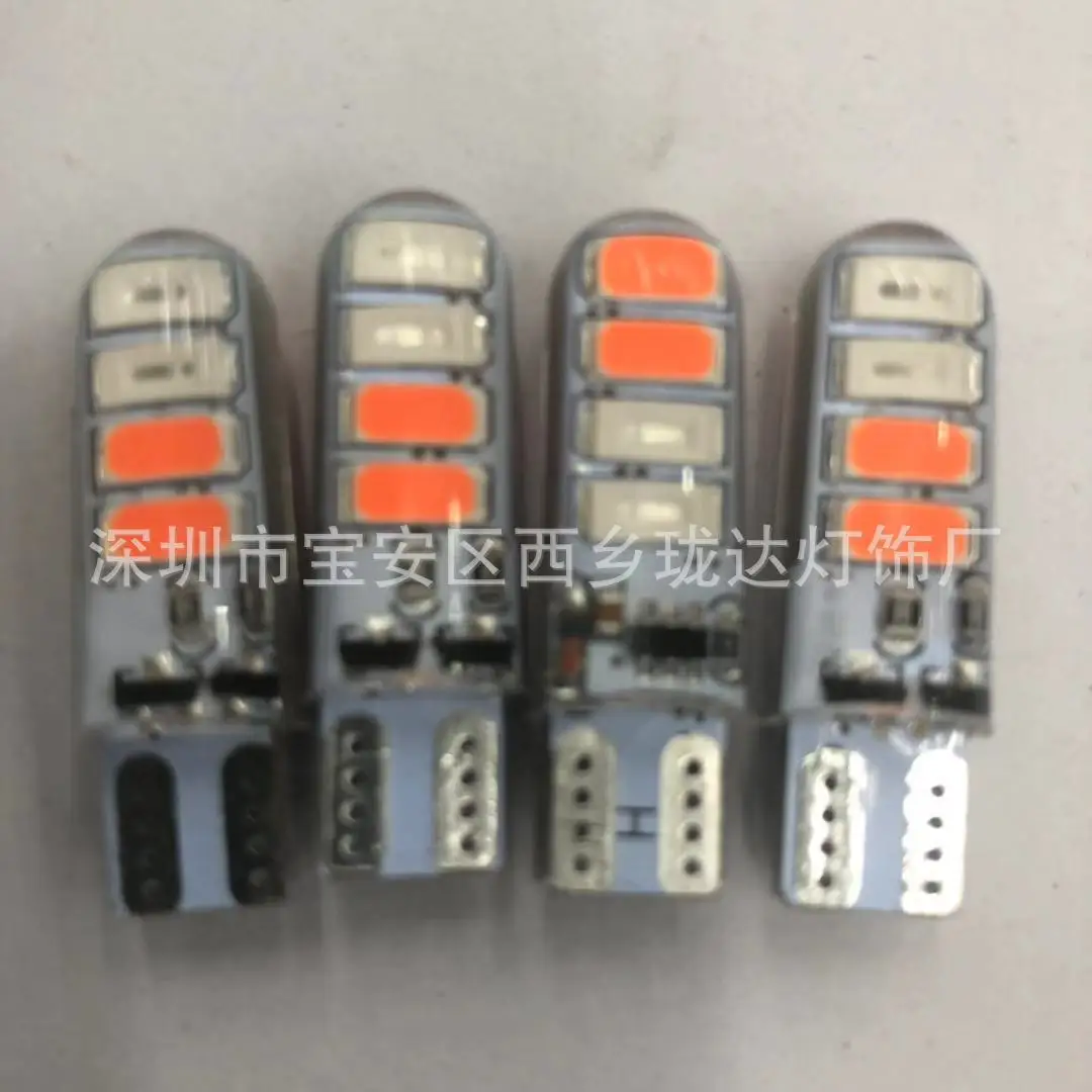 Двухцветная автомобильная светодиодная лампа T10 5630 8smd двухцветная лампа-вспышка