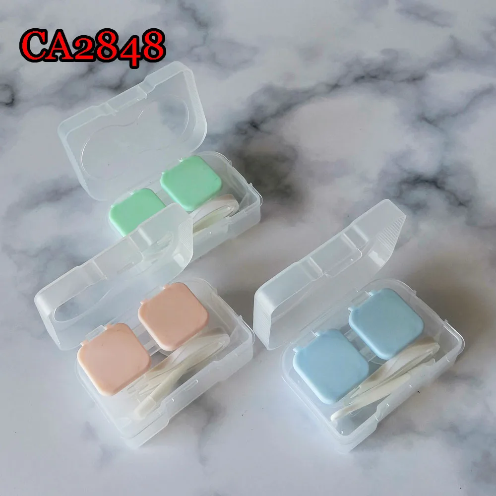 Чехол для контактных линз с нескользящей крышкой женский портативный цветной