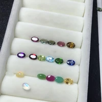 echsun natural bare gemstone edelstenen natuurlijke oval 4x6mm aaa grade earrings ring pendant setting opal ruby jewelry