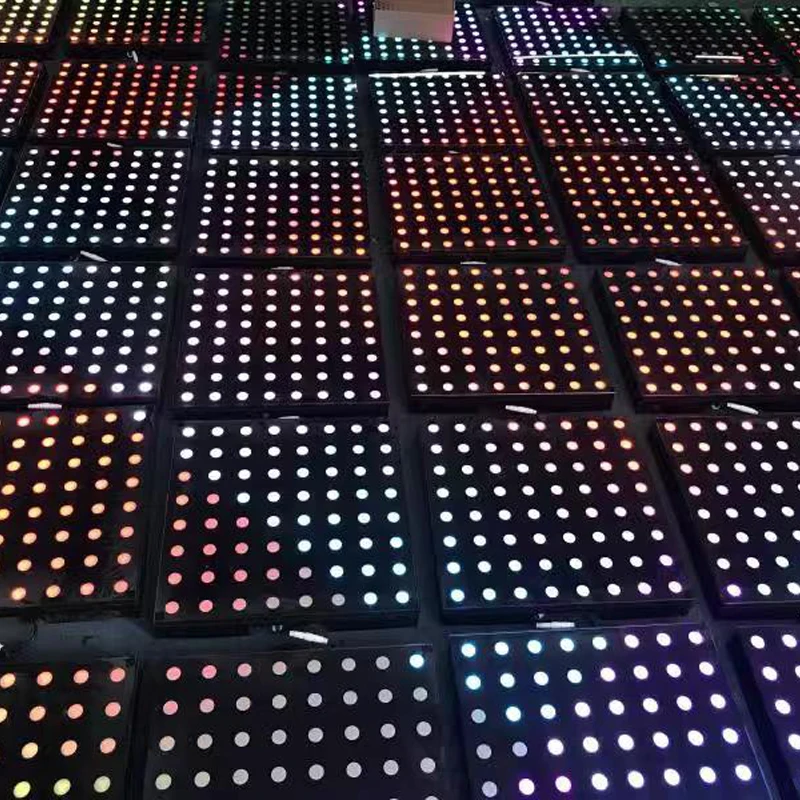 

12pcs/lot Tiles T show Party Nightclub Professional Stage Light RGB LED Dance Floor For Wedding Show
