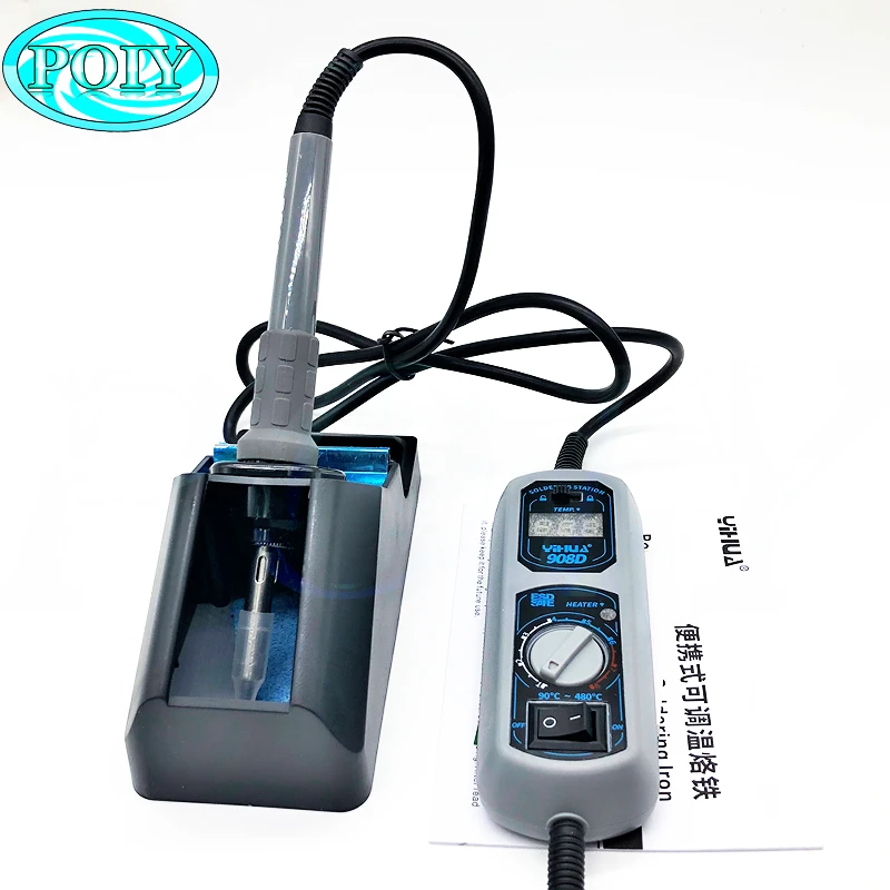 908 Светодиодный паяльник 908D 220 В/110 в 65 Вт с подогревом и цифровым дисплеем+ много подарков для сварки - Цвет: 908