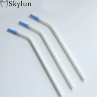 100pcs dental french long elbow straw implants surgical curved bends suction straw weak suction tube dental materials sl446