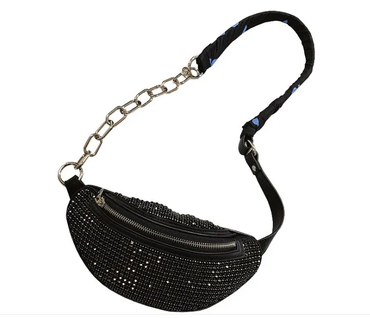 

New style women diamond cow leather fashion belt bag