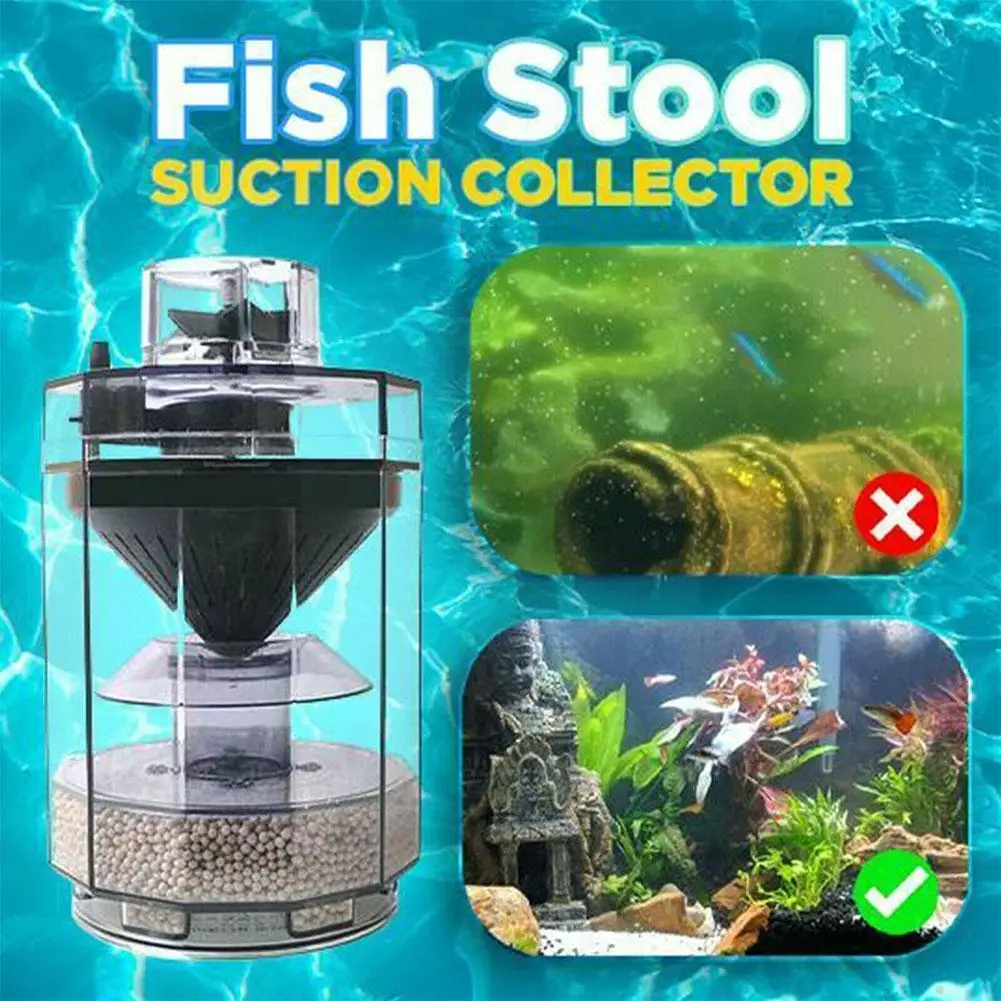 

2021 Fish Stool Suction Collector Fish Stool Type Vacuum Automatic Filter Aquarium Household Cleaner Suction Fully L0O2