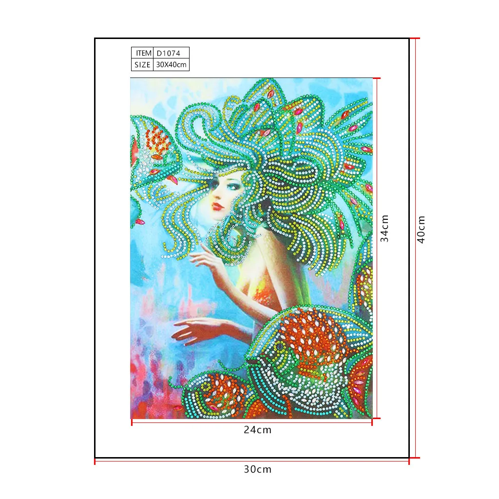 

Special Shaped DIY Diamond Embroidery Women 5D Diamond Painting Cross Stitch Picture Of Rhinestones Diamond Home Decoration Gift