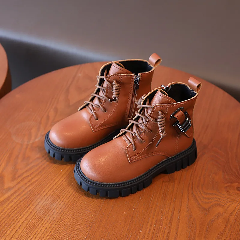 

Child Girl School Shoe Children Spring Autumn Ankle Waterproof Martin Boots Kids Winter Boots For Boys Little Girl Shoes 10 12
