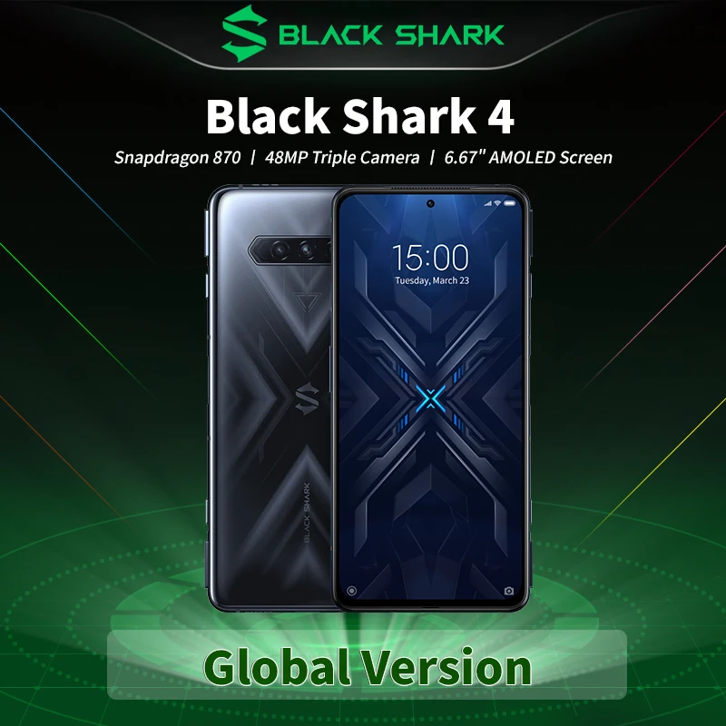 Глобальная версия Черная Акула 4 5G игровой телефон 6 67 дюймов Snapdragon 870 Octa Core 48MP