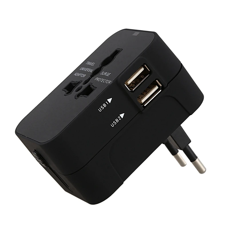 Зарядное устройство Все в одном с 2 1 А USB-разъемами для Великобритании ЕС
