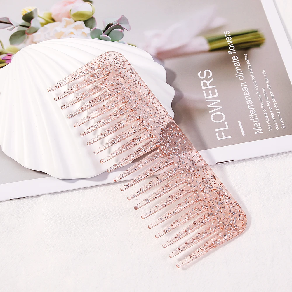 1 шт. 20 больших и розовых пластиковых профессиональных парикмахерских гребней