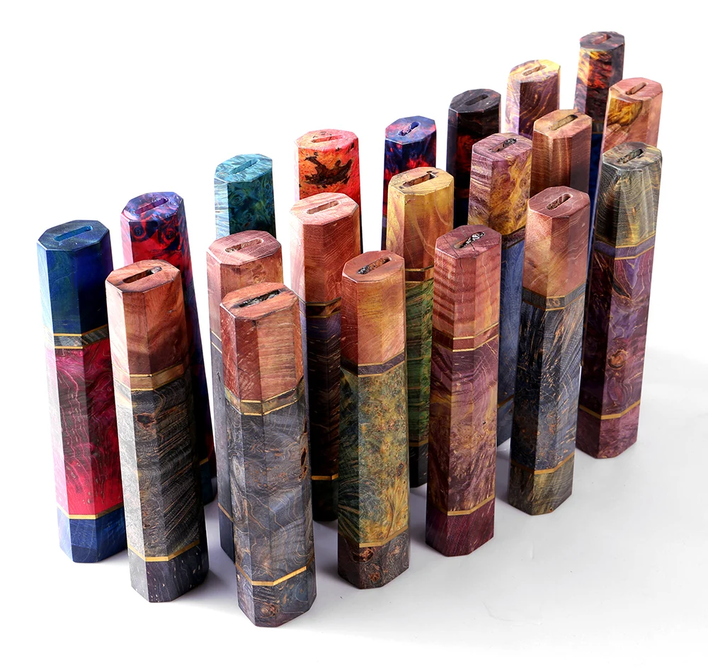 Зернистая деревянная ручка XITUO восьмиугольная ручное рукоделие сделай сам