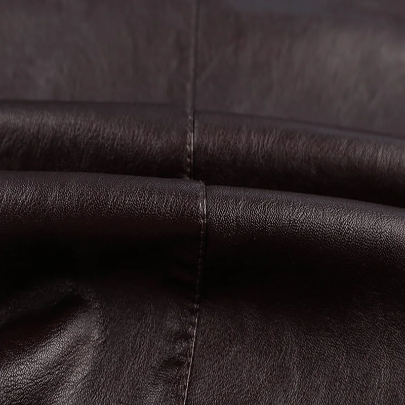 

New Spring Leather Jacket Men Autumn Stand Collar Motorcycle Leather Jacket Male Casual Zippers Coat Black Brown