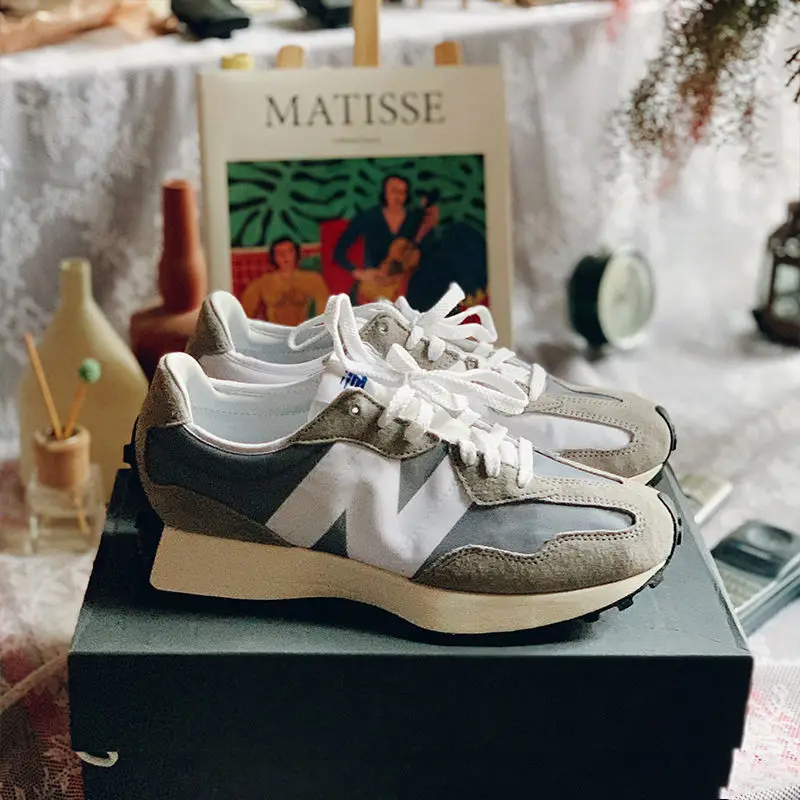 

Yuanzu серый амортизирующий 2021 Новый 327nb легкий модный тренд для мужчин и женщин уличные спортивные и удобные кроссовки для бега