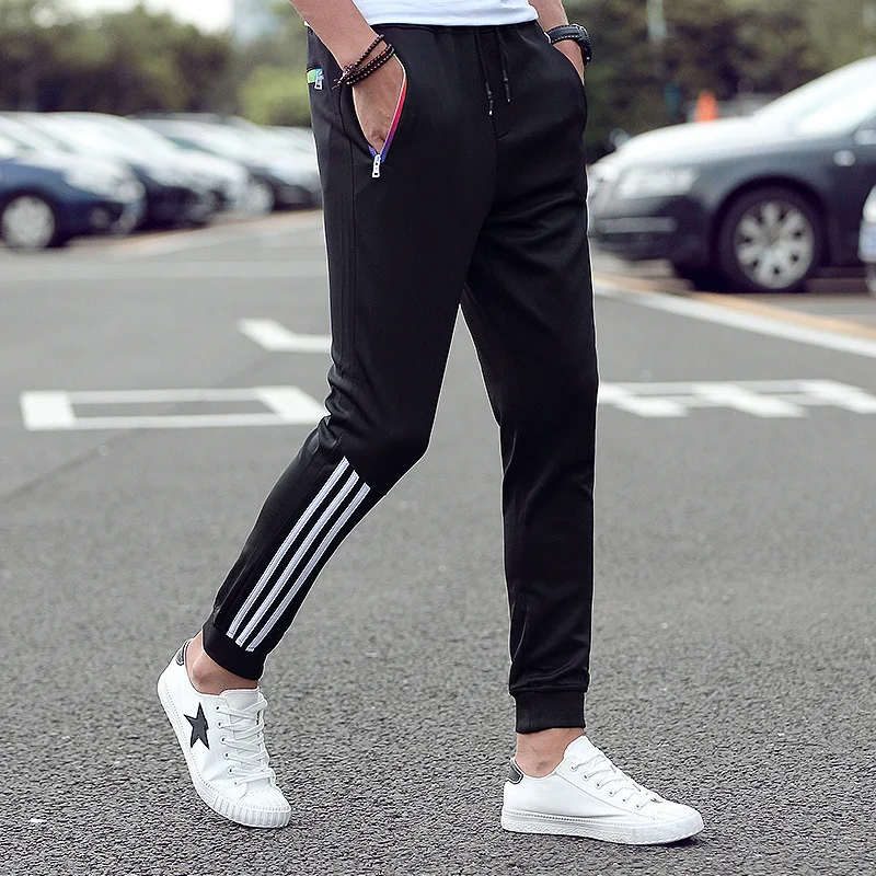 

Men Pants Striped Jogger Autumn Casual Mens Sweatpants Sportswear Long Trousers New Straight Pants Man Fitness Clothing 5XL