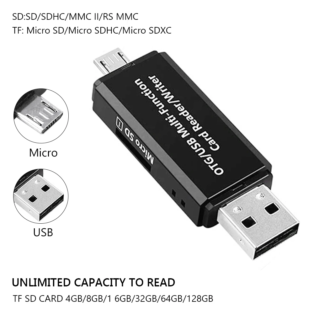Кардридер для карт памяти SD TF USB 2 0 OTG адаптер ПК ноутбуков | Компьютеры и офис