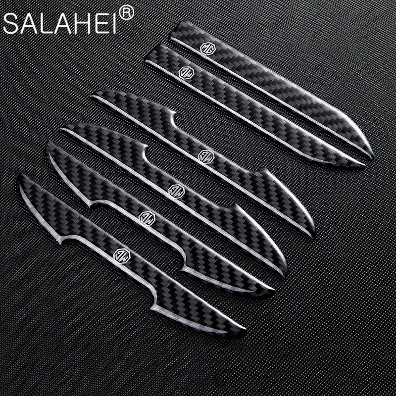 

6 Pcs Car Door Anti-collision Strip Bumper Carbon Fiber Stickers For MG ZS GS 3 5 6 7 350 550 ZT Orkina GT TF 3SW MORRIS GARAGES