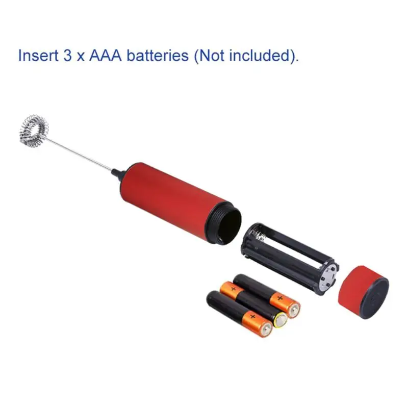 

Double Spring Whisk Head Electric Milk Frother Stainless Steel Handheld Milk Foamer Drink Mixer for Coffee Cappuccino