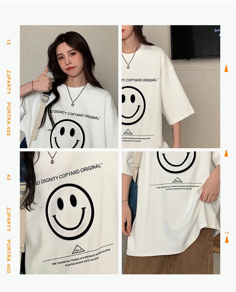 

Women Summer Casual T-shirts New 2020 Fashion Korean Style Streetwear Harajuku T Shirt Female Loose Cotton Tops Tees