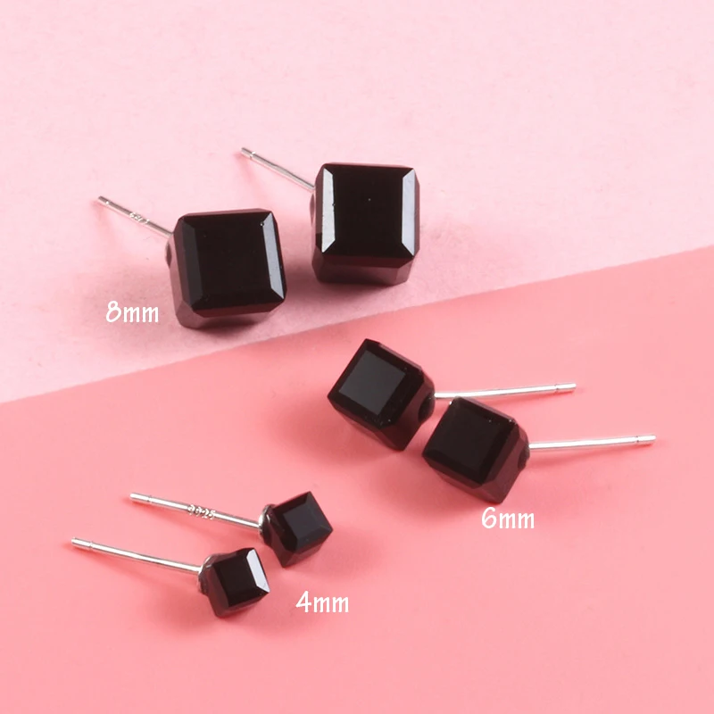 

Multicolor Statement Stud Earrings Cube Earring Fashion Jewelry Square Ear Studs Crystal Stone Women Wedding Earrings Gifts