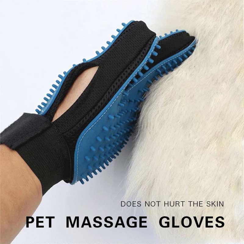 

Cat Pet Grooming Deshedding Brush Gloves Effective Cleaning Back Massage Animal Bathing Fur Hair Removal Cat Combs Supplies