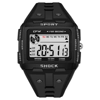 super easy to read digital watches for outdoor sport led display 50 meter water resistent