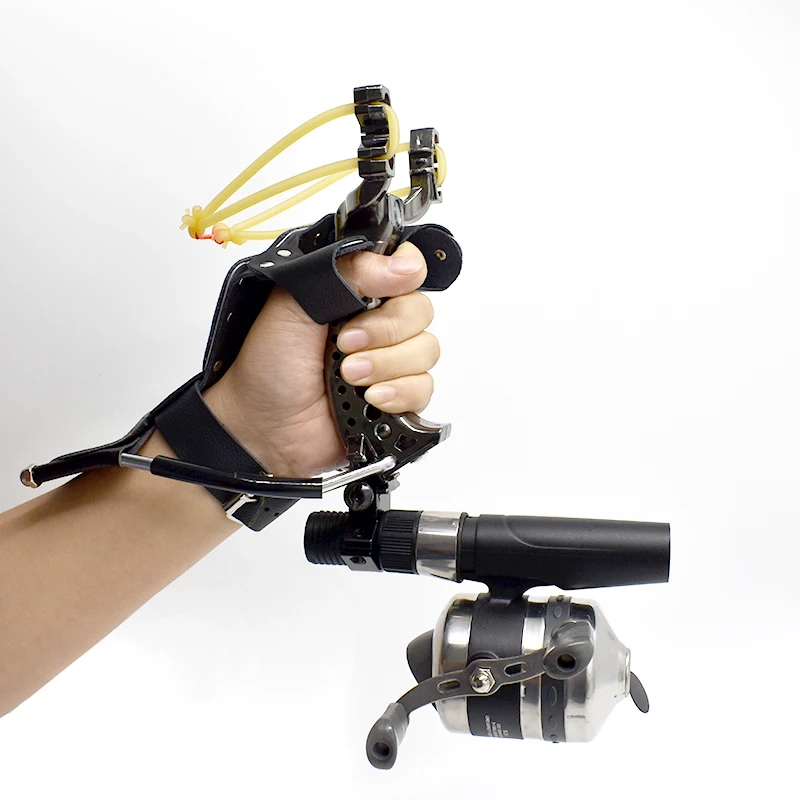 

Hunting Fishing Slingshot Set High Precision Outdoor Shooting Catapult with Fishing Rubber Band Game Sling Shot with Darts
