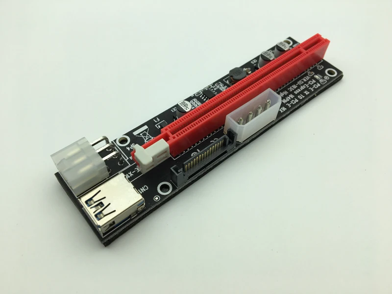 Новый 3 в 1 Molex 4Pin SATA 6PIN PCIE PCI-E PCI Express 16x переходная плата для слота карты 1x к USB 0