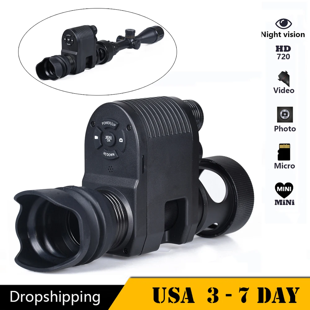 

Megaorei 3 Hunting Night Vision Scope Monocular Video Infrared IR Camera for Riflescope Optical Sight MINI Hunting Camera