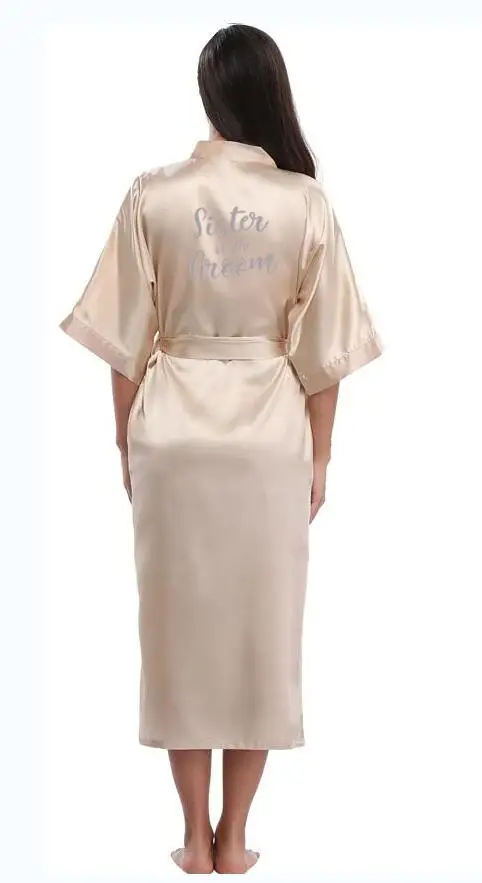 Халат женский атласный из шелка короткая одежда для матери и подружки невесты