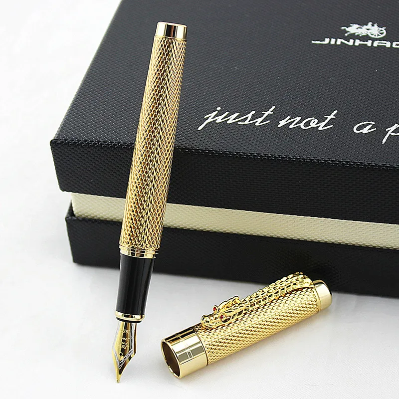 

Ручка перьевая Jinhao металлическая золотистая, 1200