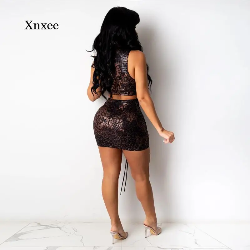 

Summer Women's Sexy Suit Tight-Fitting Deep V-Neck Hole Special Design Sleeveless Short Top Hot Short 2-Piece High Street