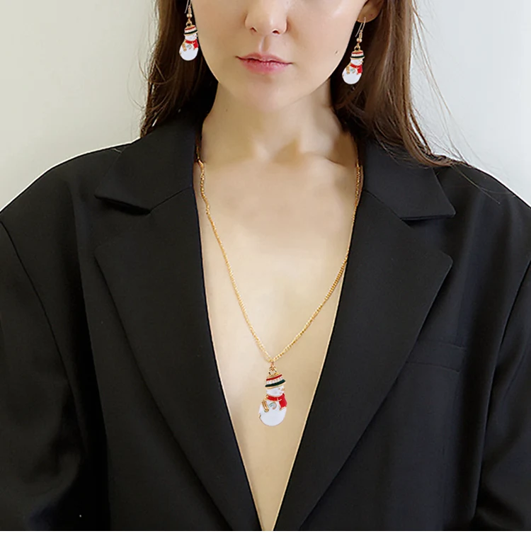Серьги, ожерелье, Рождественский Декор, Санта Клаус, серьги, подвеска, Рождественский Декор для дома,, Navidad орнамент, Рождественский подарок