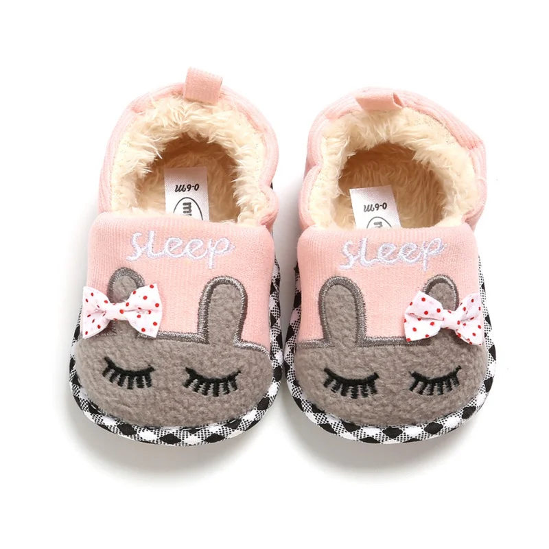 

Autumn Winter Newborn Baby Girls First Walker Infant Girls Breathable Anti-Slip Casual Cartoon Sneakers Toddler Soft Soled Shoes