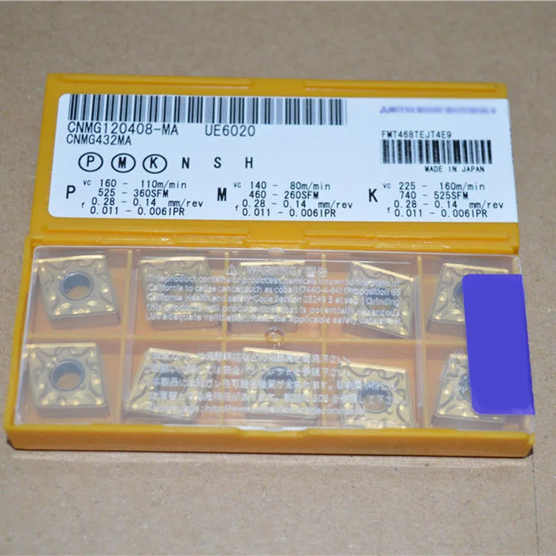 

Metalworking CNMG120408-MA CNMG432-MA UE6020 Carbide Insert CNC Blade Tools Set