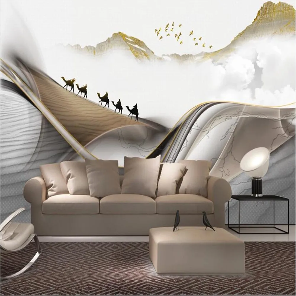 Большие 3D обои на заказ современные абстрактные настроения пустынный ТВ фон