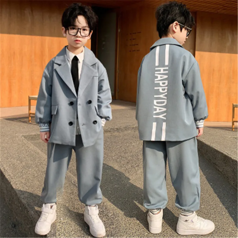

Teenage Boys Clothing Sets 2021 Spring Letter T-shirts Pants Two Pieces Suit for Boys Clothes Fashion Kids Costume 12 14 Years