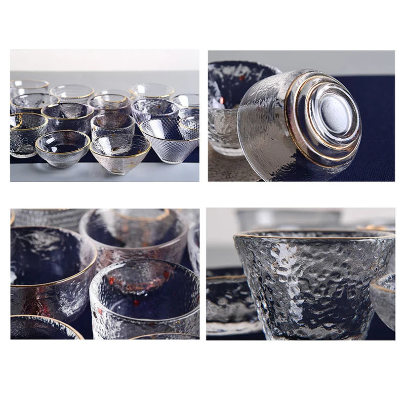 Стекло стеклянная кофейная кружка прозрачная обувь с золотом точка молоток в