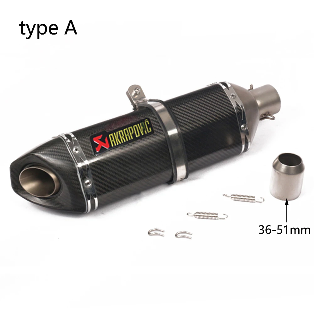 Универсальный мотоцикл Akrapovic выхлопной модифицированный глушитель для KAWASAKI ZX-6R Ninja 400 GSR600 FZ6 MT07 R3 RC 390 ATV Dirt Pit Bike