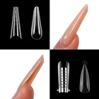 Формы для ногтей пластиковые, 120 шт., зажимы для наращивания ногтей, 5 шт.