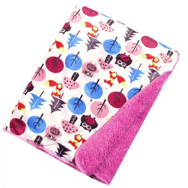 Детское одеяло с рисунком для новорожденных утепленное Двухслойное из