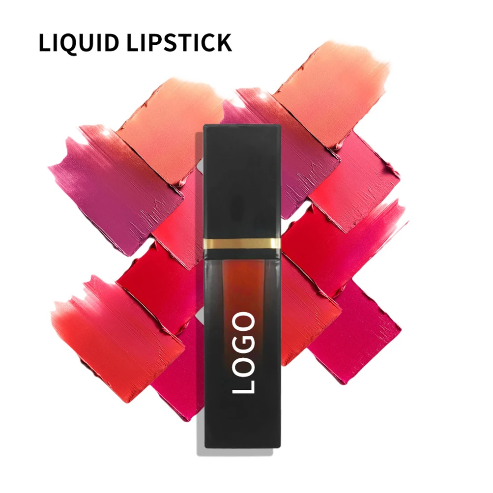 

50 Pcs Matte Liquid Lipstick Private Label Wholesale Lipgloss Bulk Waterproof Custom Lip Gloss Tubes With Logo Pigment Powder