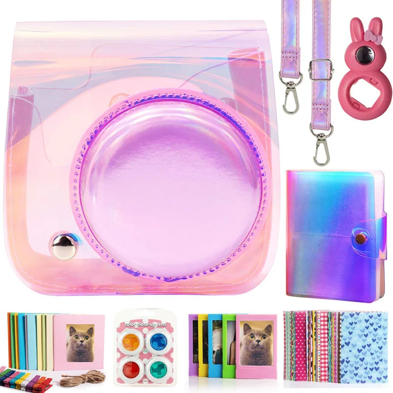 Совместимый чехол для камеры Instax Mini 9 прозрачная Иллюзия с альбомом фильтры